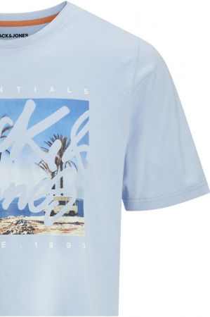 Tricou JACK &JONES Colton Photoprint - 12268438-Chambray Blue [2]