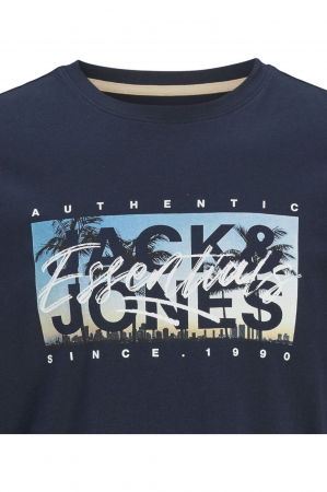 Tricou JACK &JONES Colton Photoprint - 12268438-Sky Captain [2]