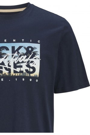 Tricou JACK &JONES Colton Photoprint - 12268438-Sky Captain [3]