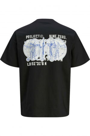 Tricou JACK &JONES Concrete Big Back Print - 12274376-Black [1]