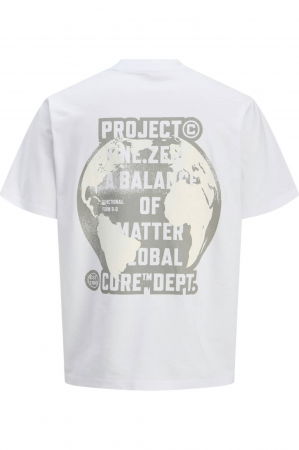 Tricou JACK &JONES Concrete Big Back Print - 12274376-Bright White [1]