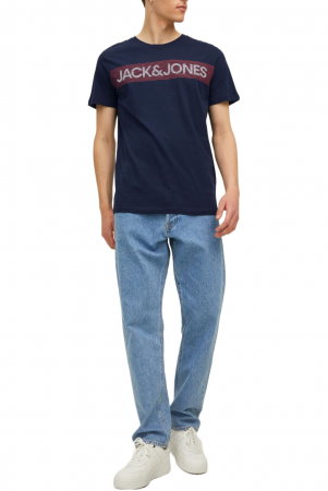 Tricou JACK &JONES Corp Logo - 12151955-Navy Blazer Play-3 [4]