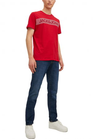 Tricou JACK &JONES Corp Logo - 12151955-True Red Play-3 [5]