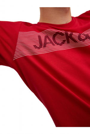 Tricou JACK &JONES Corp Logo - 12151955-True Red Play-3 [4]