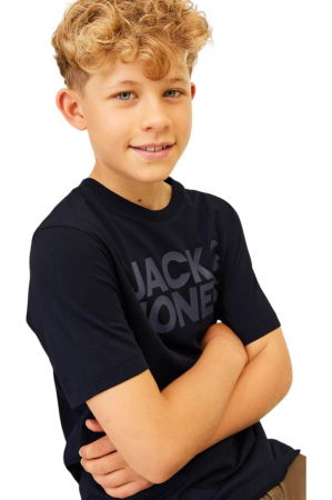 Tricou JACK &JONES Corp Logo JNR - 12152730-Black [2]