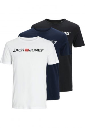 Tricou JACK &JONES Corp Logo Multipack - 3 tricouri - 12191330-White [0]