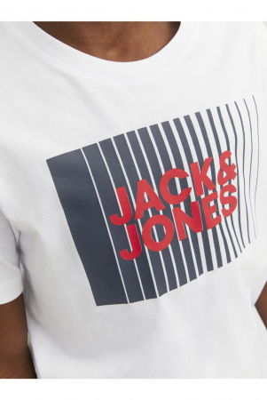 Tricou JACK &JONES Corp Logo Play JNR - 12237411-White [3]
