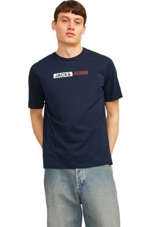 BĂRBAŢI - Tricou JACK &JONES Corp Logo Play5 - 12233999-Navy Blazer P5