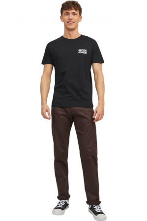 Tricou JACK &JONES Corp Logo Small Print - 12151955-Black SP [4]