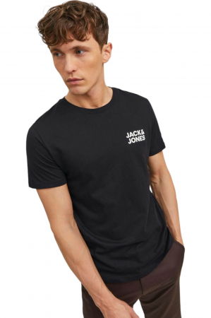 Tricou JACK &JONES Corp Logo Small Print - 12151955-Black SP [2]