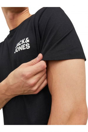 Tricou JACK &JONES Corp Logo Small Print - 12151955-Black SP [3]