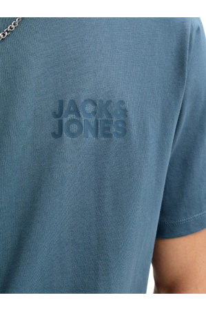Tricou JACK &JONES Corp Logo Small Print - 12151955-Blue Mirage SP [2]