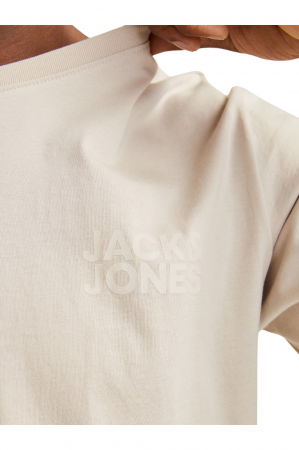 Tricou JACK &JONES Corp Logo Small Print - 12151955-Moonbeam [3]