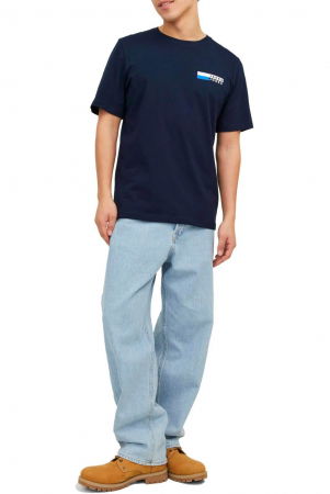 Tricou JACK &JONES Corp Logo Small Print - 12233999-Navy Blazer SP [3]