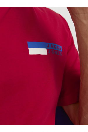 Tricou JACK &JONES Corp Logo Small Print - 12233999-True Red SP [2]