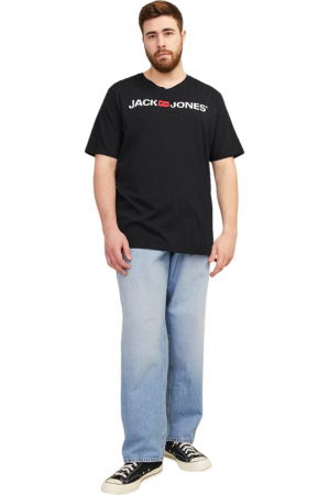 Tricou JACK &JONES Corp Logo SS PLS - 12184987-Black [4]