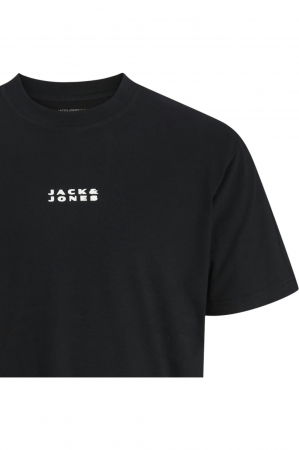 Tricou JACK &JONES Costance Minimal Text - 12282875-Black [3]