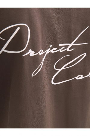 Tricou JACK &JONES Cover Script Back PLS - 12288178-Seal Brown [3]