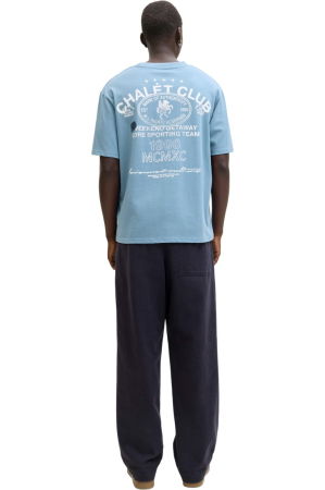 Tricou JACK &JONES Crest Back Print - 12286090-Blue Shadow [1]