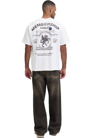 Tricou JACK &JONES Crest Back Print - 12286090-Bright White [1]