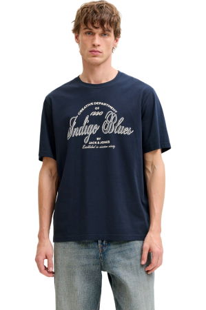 BĂRBAŢI - Tricou JACK &JONES Denver Graphic - 12291213-Navy Blazer
