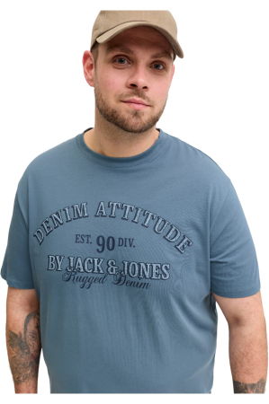Tricou JACK &JONES Denver Graphic SS PLS - 12294518-Blue Mirage [4]