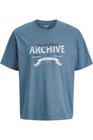 NOUTĂŢI - Tricou JACK &JONES Dover Denim PLS - 12294516-Blue Mirage