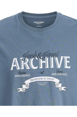 Tricou JACK &JONES Dover Denim PLS - 12294516-Blue Mirage [2]