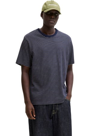BĂRBAŢI - Tricou JACK &JONES Dover Striped - 12288015-Navy Blazer