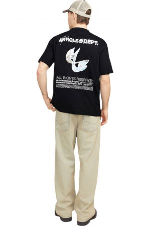 Tricou JACK &JONES Dynamic Dust - 12273867-Black [1]