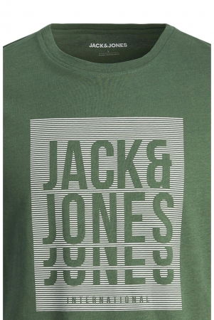 Tricou JACK &JONES Flint - 12248614-Dark Green [1]