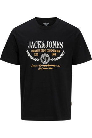 Tricou JACK &JONES Frederiksberg Colorfull Front PLS - 12305847-Black [2]