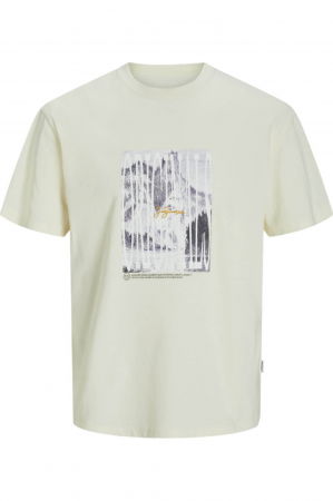 Tricou JACK &JONES Frederiksberg Margate Photo - 12265644-Antique White [0]