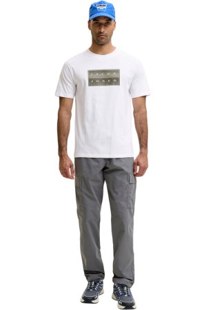 Tricou JACK &JONES Fusion Box Print - 12300904-Bright White [4]