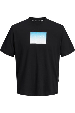 ÎMBRĂCĂMINTE - Tricou JACK &JONES Fusion Gradient Box Front - 12294986-Black