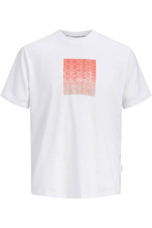 ÎMBRĂCĂMINTE - Tricou JACK &JONES Fusion Gradient Box Front - 12294986-Bright White