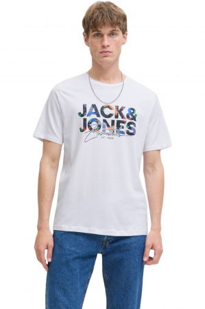 BĂRBAŢI - Tricou JACK &JONES Geplas Crew - 12278523-White