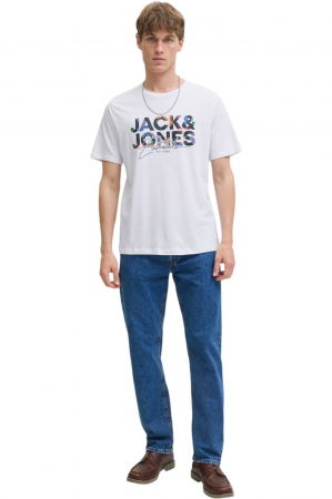 Tricou JACK &JONES Geplas Crew - 12278523-White [3]