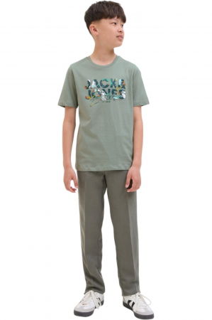 Tricou JACK &JONES Geplas Crew JNR - 12279670-Iceberg Green [4]