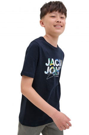 Tricou JACK &JONES Geplas Crew JNR - 12279670-Sky Captain [3]
