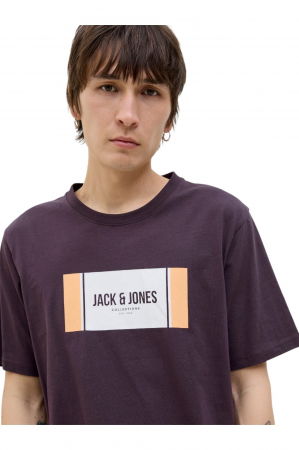 Tricou JACK &JONES Hayato BTS LN - 12278508-Plum Perfect [3]