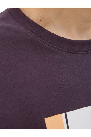 Tricou JACK &JONES Hayato BTS LN - 12278508-Plum Perfect [2]