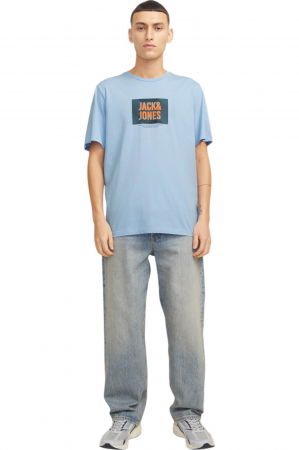 Tricou JACK &JONES Hudson - 12268477-Chambray Blue [3]