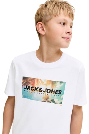Tricou JACK &JONES Indiana SS JNR - 12289947-Bright White [3]