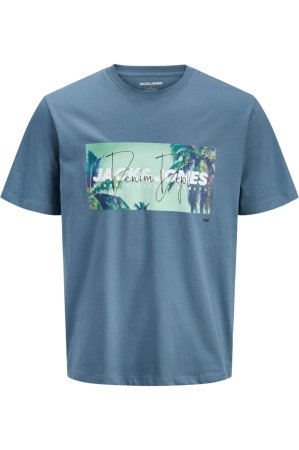 BĂRBAŢI - Tricou JACK &JONES Indiana SS LN - 12288112-Blue Mirage