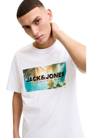 Tricou JACK &JONES Indiana SS LN - 12288112-Bright White [3]