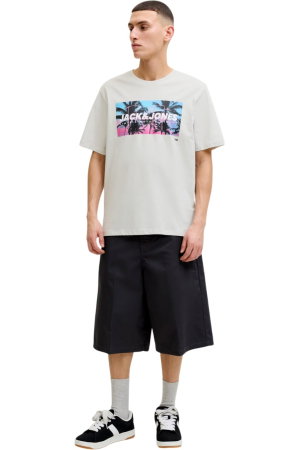 Tricou JACK &JONES Indiana SS LN - 12288112-Glacier Gray [3]