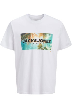 BĂRBAŢI - Tricou JACK &JONES Indiana SS PLS - 12295984-Bright White