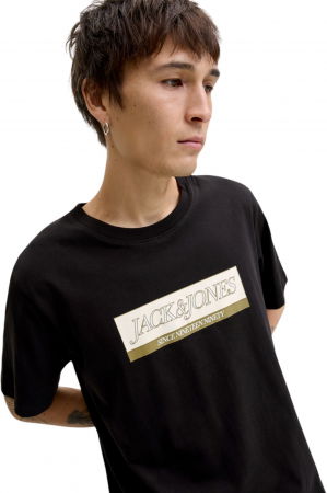 Tricou JACK &JONES Inwood Block Branding - 12283628-Black [2]