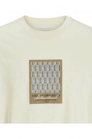 Tricou JACK &JONES Islington AOP - 12273019-Antique White [1]